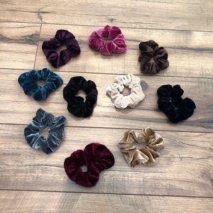 Velvet scrunchies